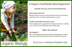 organic food cost infographic